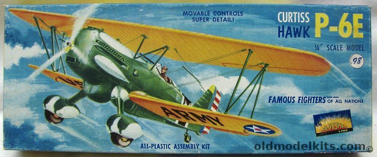 Aurora 1/43 Curtiss Hawk P-6E, 116-98 plastic model kit